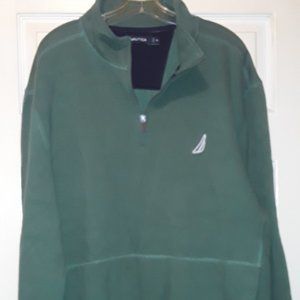 Nautica Mens Green long sleeve pull over sweatshirt size 2XL
